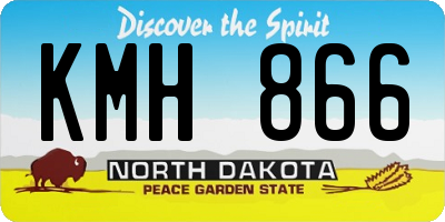 ND license plate KMH866