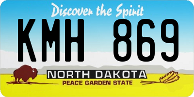 ND license plate KMH869