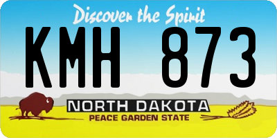 ND license plate KMH873