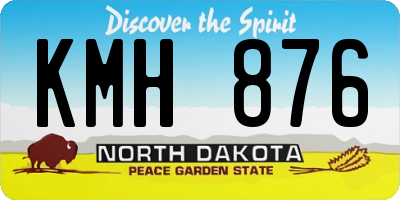 ND license plate KMH876