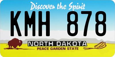 ND license plate KMH878