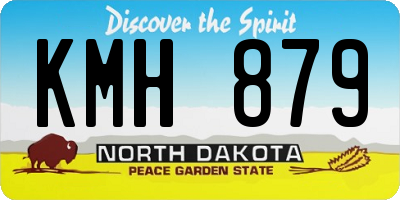 ND license plate KMH879