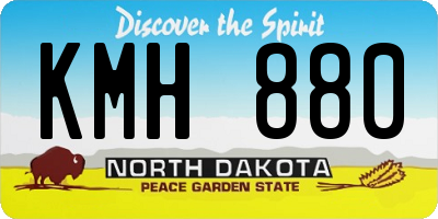 ND license plate KMH880