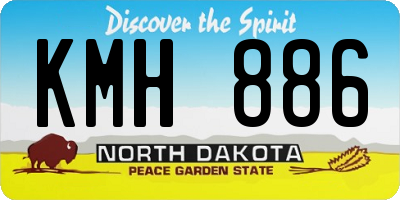 ND license plate KMH886