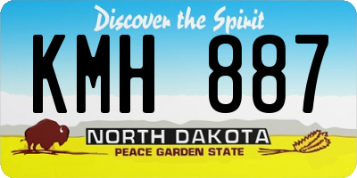 ND license plate KMH887