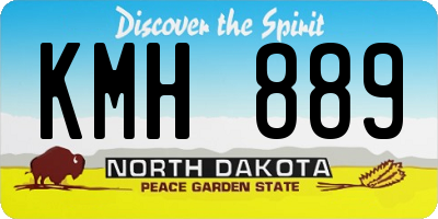 ND license plate KMH889