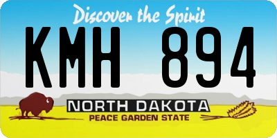 ND license plate KMH894