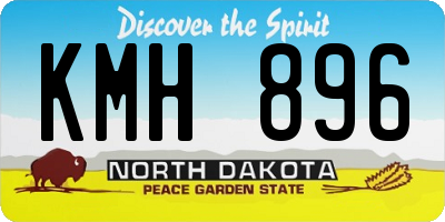 ND license plate KMH896