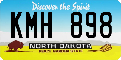 ND license plate KMH898