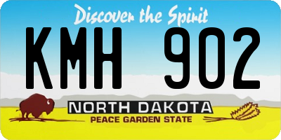 ND license plate KMH902