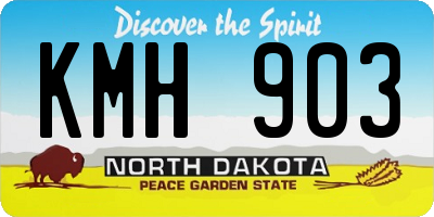 ND license plate KMH903