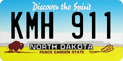 ND license plate KMH911