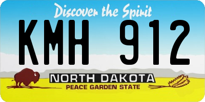 ND license plate KMH912