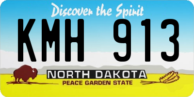 ND license plate KMH913