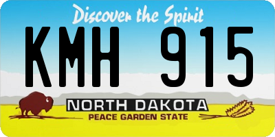 ND license plate KMH915