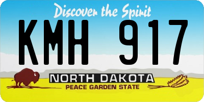 ND license plate KMH917