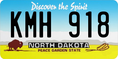 ND license plate KMH918
