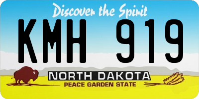 ND license plate KMH919
