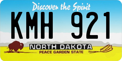 ND license plate KMH921