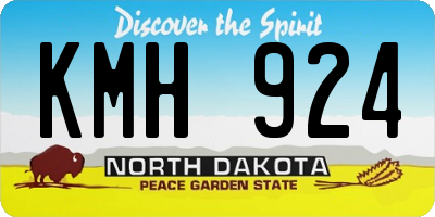 ND license plate KMH924