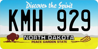 ND license plate KMH929