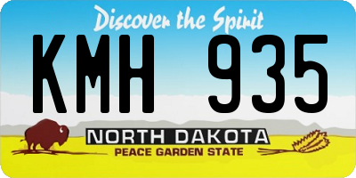 ND license plate KMH935