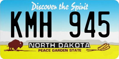 ND license plate KMH945