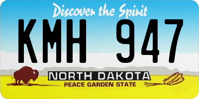 ND license plate KMH947