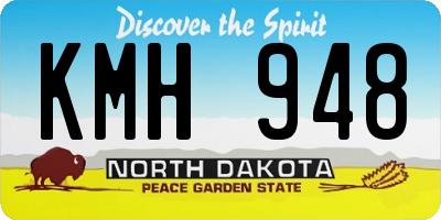 ND license plate KMH948