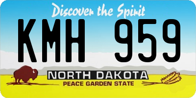 ND license plate KMH959