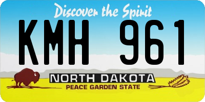 ND license plate KMH961