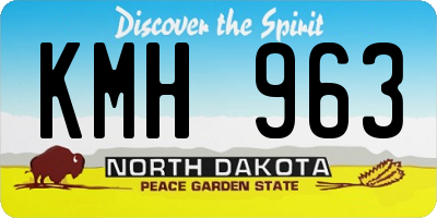 ND license plate KMH963