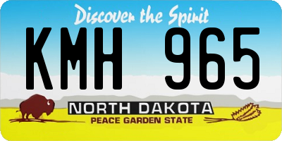 ND license plate KMH965