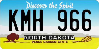ND license plate KMH966
