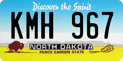 ND license plate KMH967