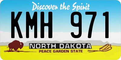 ND license plate KMH971