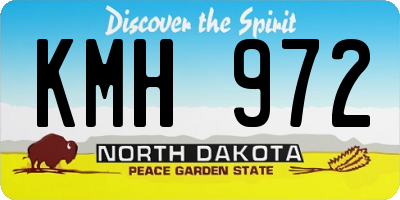 ND license plate KMH972