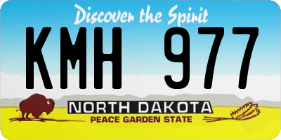 ND license plate KMH977