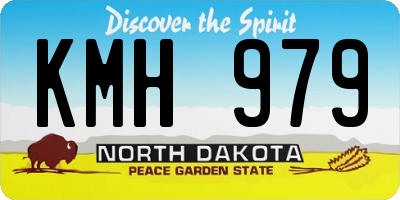 ND license plate KMH979