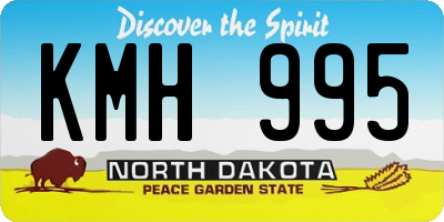 ND license plate KMH995