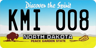 ND license plate KMI008