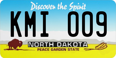 ND license plate KMI009