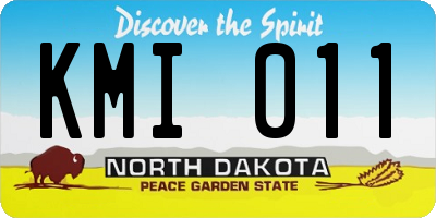 ND license plate KMI011