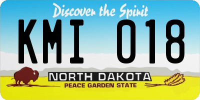 ND license plate KMI018