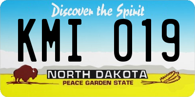 ND license plate KMI019