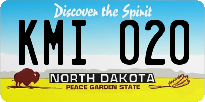 ND license plate KMI020