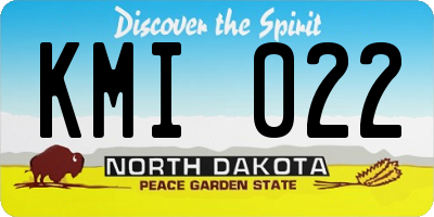 ND license plate KMI022