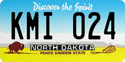 ND license plate KMI024