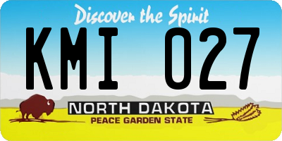 ND license plate KMI027