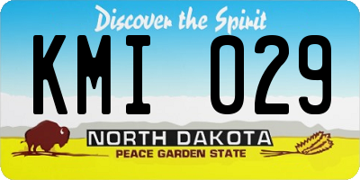 ND license plate KMI029